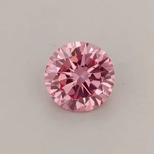 0.32ct ROUND Fancy Vivid Pink VS2 Coloured Lab diamond