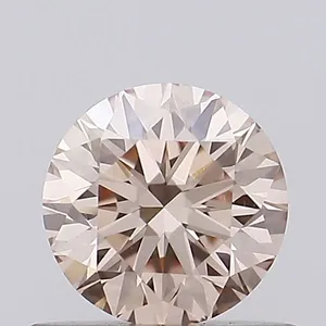 0.57ct ROUND Fancy Intense Brownish Pink VVS1 Coloured Lab diamond