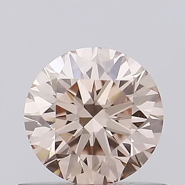 0.57ct ROUND Fancy Intense Brownish Pink VVS1 Coloured Lab diamond