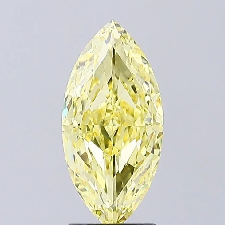 2.04ct MARQUISE Fancy Intense Yellow VS1 Coloured Lab diamond
