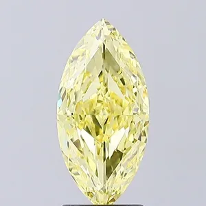 2.04ct MARQUISE Fancy Intense Yellow VS1 Coloured Lab diamond