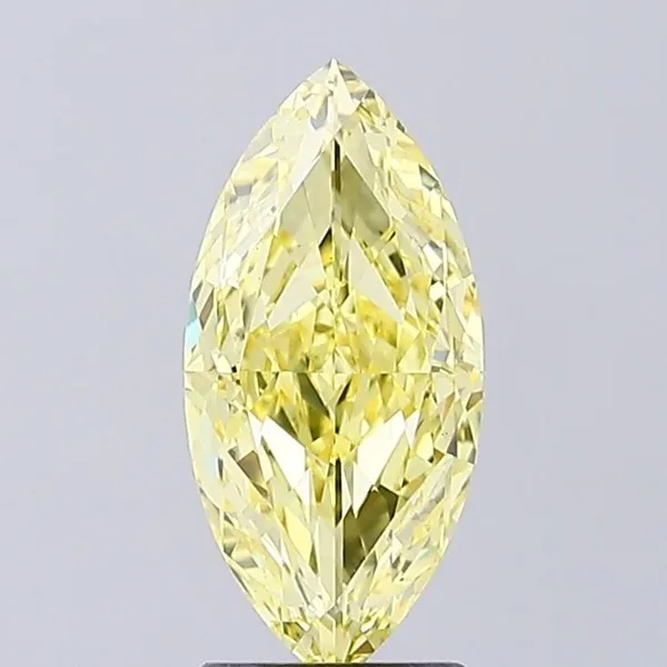 2.04ct MARQUISE Fancy Intense Yellow VS1 Coloured Lab diamond