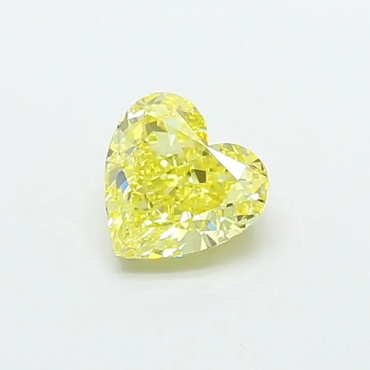 1.06ct HEART Fancy Intense Yellow VS1 Coloured Lab diamond