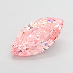 1.53ct MARQUISE Fancy Vivid Pink VVS2 Coloured Lab diamond