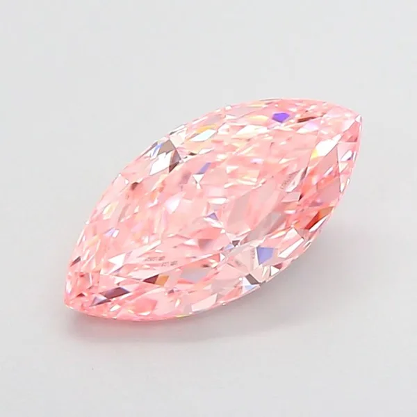 1.53ct MARQUISE Fancy Vivid Pink VVS2 Coloured Lab diamond