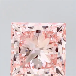 4.02ct PRINCESS Fancy Intense Pink VS1 Coloured Lab diamond