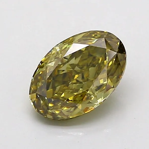 1.02ct OVAL Fancy Grayish Yellow VVS1 Coloured Lab diamond