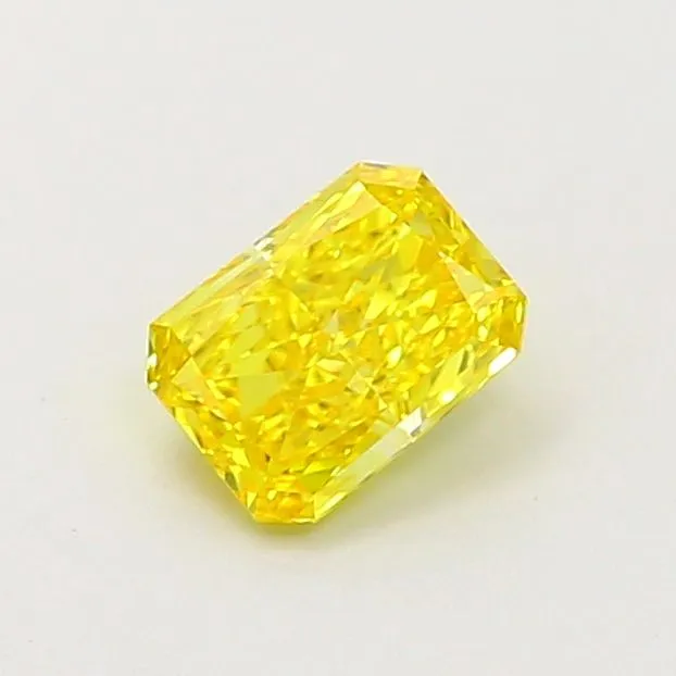 0.52ct RADIANT Fancy Vivid Yellow VVS2 Coloured Lab diamond