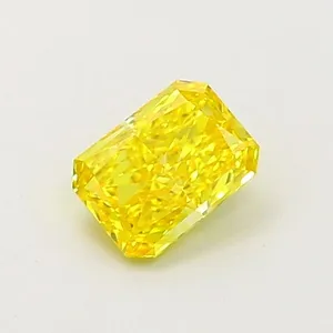 0.52ct RADIANT Fancy Vivid Yellow VVS2 Coloured Lab diamond