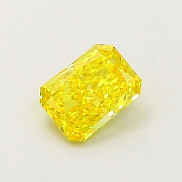 0.52ct RADIANT Fancy Vivid Yellow VVS2 Coloured Lab diamond