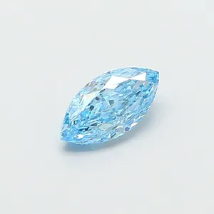 1.02ct MARQUISE Fancy Vivid Blue VVS2 Coloured Lab diamond