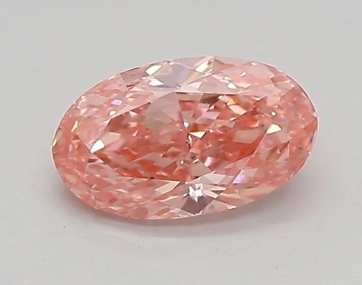 0.66ct OVAL Fancy Vivid Pink VS1 Coloured Lab diamond