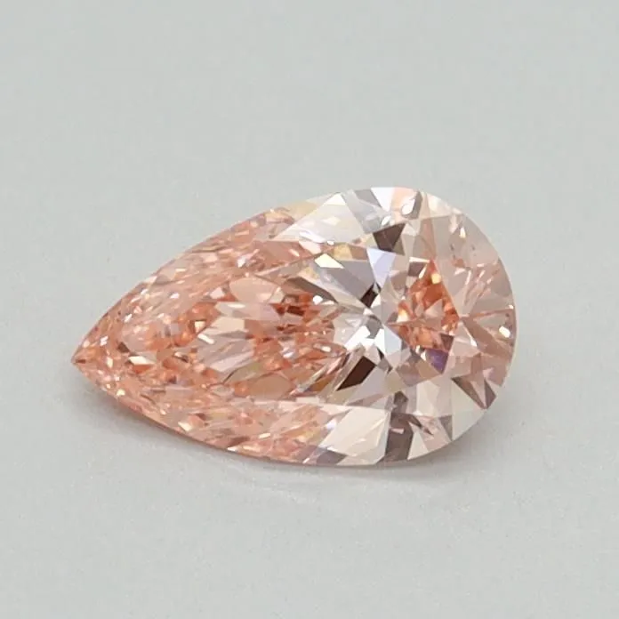 0.42ct PEAR Fancy Vivid Pink VS1 Coloured Lab diamond