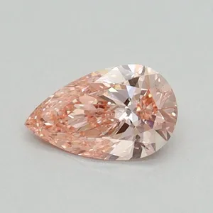 0.42ct PEAR Fancy Vivid Pink VS1 Coloured Lab diamond