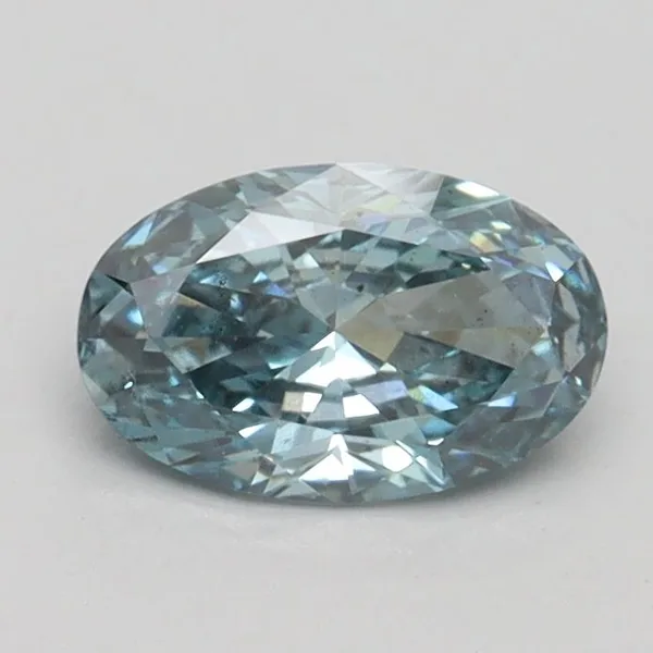 0.73ct OVAL Fancy Intense Blue SI1 Coloured Lab diamond