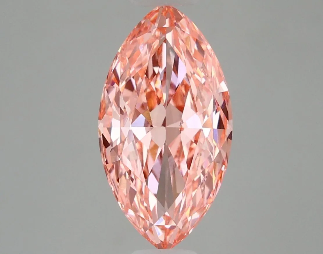 2.43ct MARQUISE Fancy Vivid Pink VVS2 Coloured Lab diamond