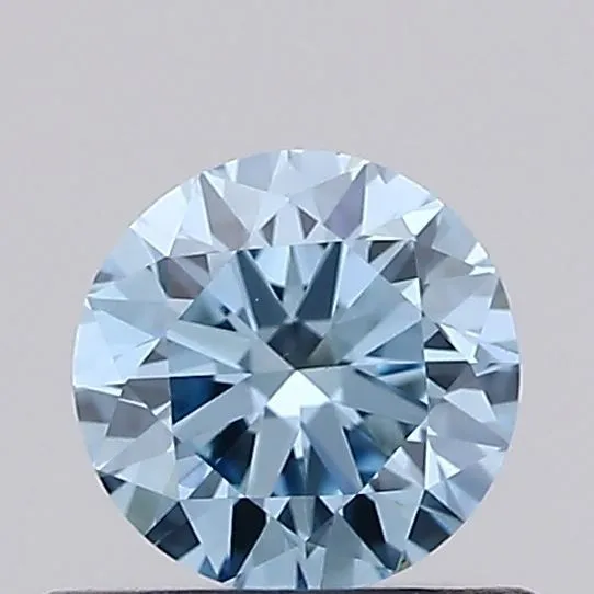 0.44ct ROUND Fancy Vivid Blue VVS2 Coloured Lab diamond