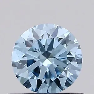 0.44ct ROUND Fancy Vivid Blue VVS2 Coloured Lab diamond