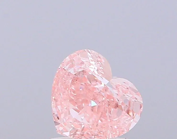 1.00ct HEART Fancy Intense Pink VS2 Coloured Lab diamond