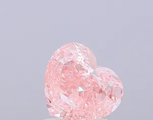 1ct HEART Fancy Intense Pink VS2 Coloured Lab diamond