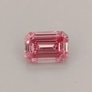 0.3ct EMERALD Fancy Vivid Pink VVS2 Coloured Lab diamond