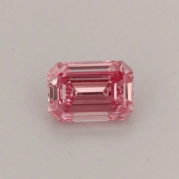 0.3ct EMERALD Fancy Vivid Pink VVS2 Coloured Lab diamond