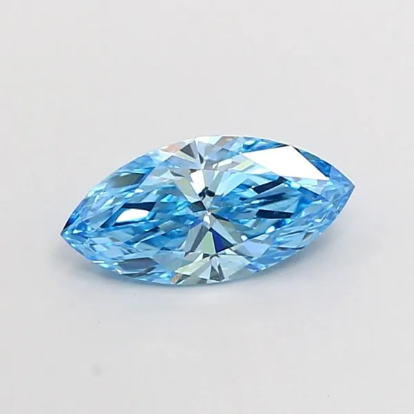 1.01ct MARQUISE Fancy Vivid Blue VS2 Coloured Lab diamond