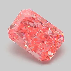 1.12ct RADIANT Fancy Vivid Pink VVS2 Coloured Lab diamond