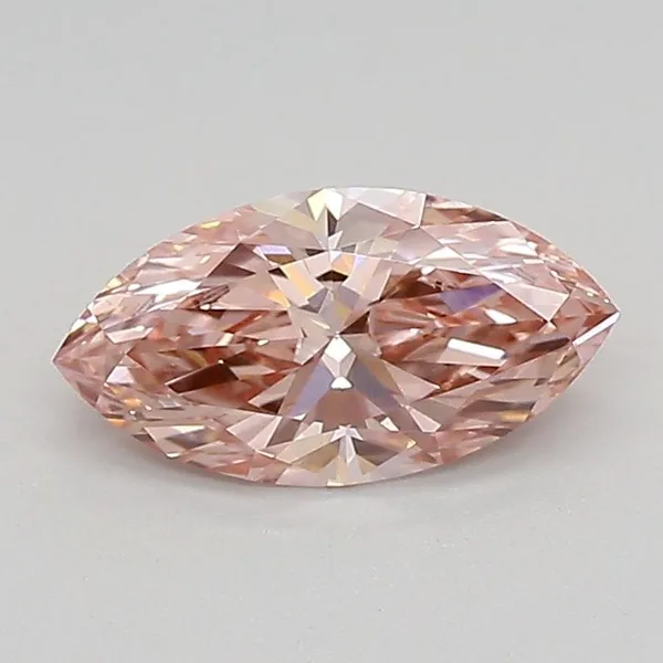 0.77ct MARQUISE Fancy Vivid Pink VS1 Coloured Lab diamond