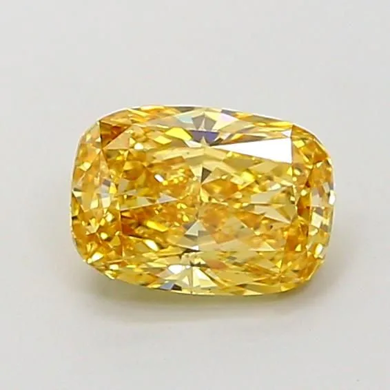 1.09ct CUSHION Fancy Intense Brownish Yellow VS2 Coloured Lab diamond