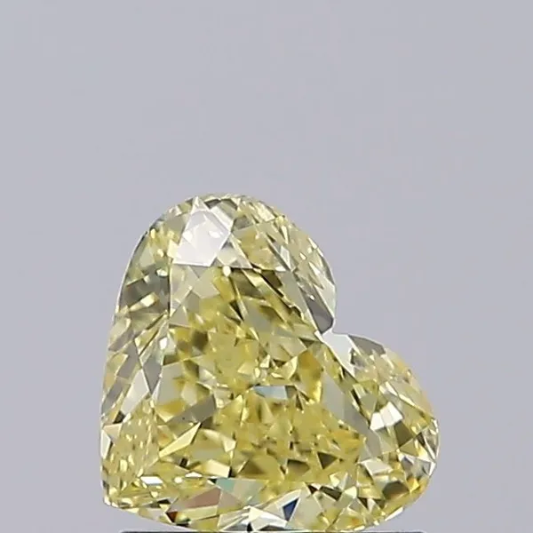 1.08ct HEART Fancy Intense Yellow VS1 Coloured Lab diamond