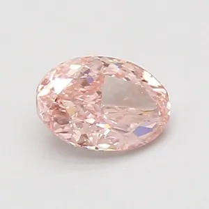 0.61ct OVAL Fancy Vivid Pink VS1 Coloured Lab diamond