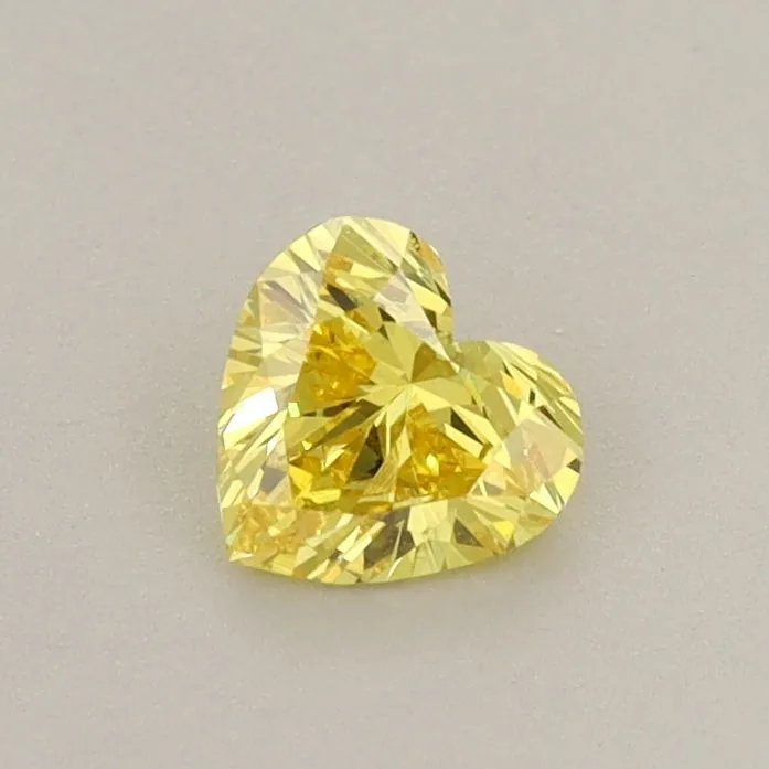 0.50ct ROUND Fancy Vivid Yellow VVS2 Coloured Lab diamond