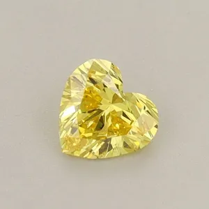 0.5ct ROUND Fancy Vivid Yellow VVS2 Coloured Lab diamond