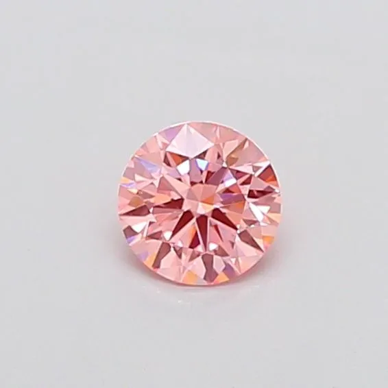 0.55ct ROUND Fancy Vivid Pink VS2 Coloured Lab diamond