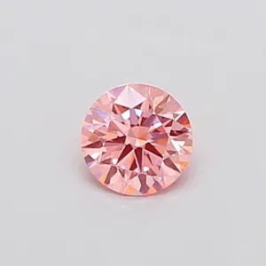0.55ct ROUND Fancy Vivid Pink VS2 Coloured Lab diamond
