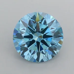 1.03ct ROUND Fancy Vivid Blue VS1 Coloured Lab diamond