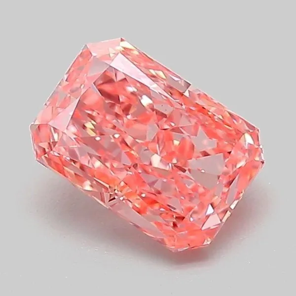 1.04ct RADIANT Fancy Vivid Pink VVS2 Coloured Lab diamond