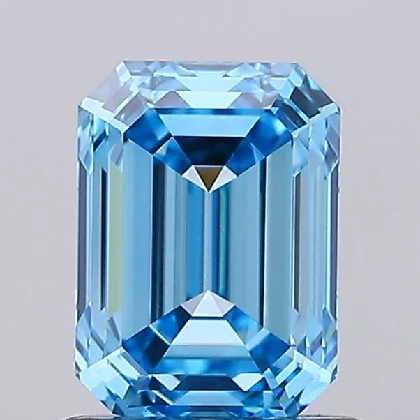 1.20ct EMERALD Fancy Vivid Blue VS1 Coloured Lab diamond