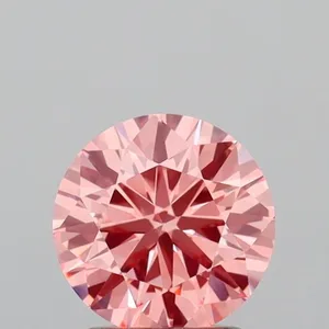 1.07ct ROUND Fancy Intense Pink VS1 Coloured Lab diamond
