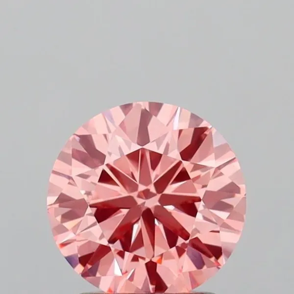 1.07ct ROUND Fancy Intense Pink VS1 Coloured Lab diamond
