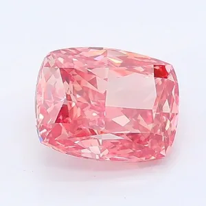 1.08ct CUSHION Fancy Vivid Brownish Pink VVS2 Coloured Lab diamond