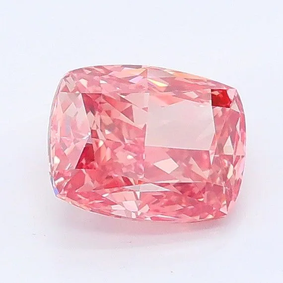 1.08ct CUSHION Fancy Vivid Brownish Pink VVS2 Coloured Lab diamond
