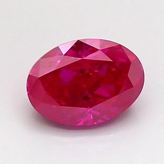 0.91ct OVAL Fancy Vivid Pink VS1 Coloured Lab diamond