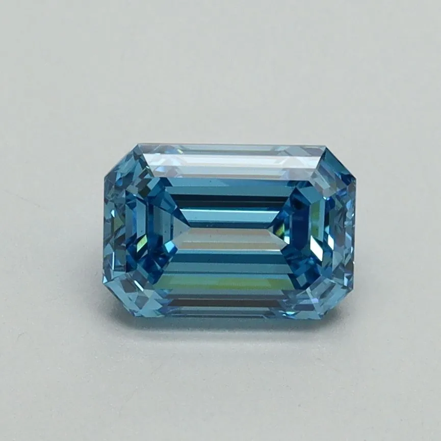 1.01ct EMERALD Fancy Vivid Blue VS1 Coloured Lab diamond