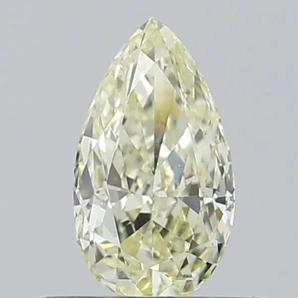 0.46ct PEAR Fancy Light Yellow VS1 Coloured Lab diamond