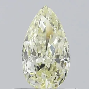 0.46ct PEAR Fancy Light Yellow VS1 Coloured Lab diamond