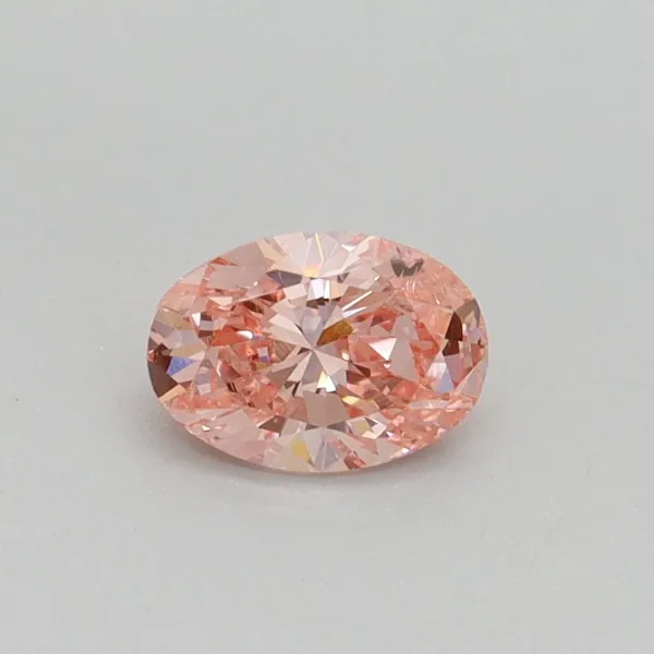 0.51ct OVAL Fancy Intense Pink SI2 Coloured Lab diamond