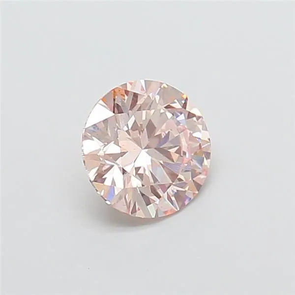 1.08ct ROUND Fancy Light Pink VS2 Coloured Lab diamond