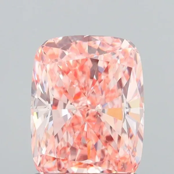1.05ct CUSHION Fancy Vivid Pink VVS2 Coloured Lab diamond